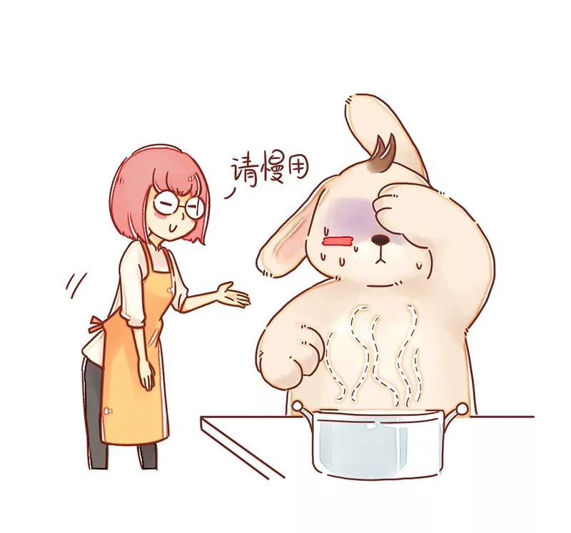 呆毛兔喝茶8