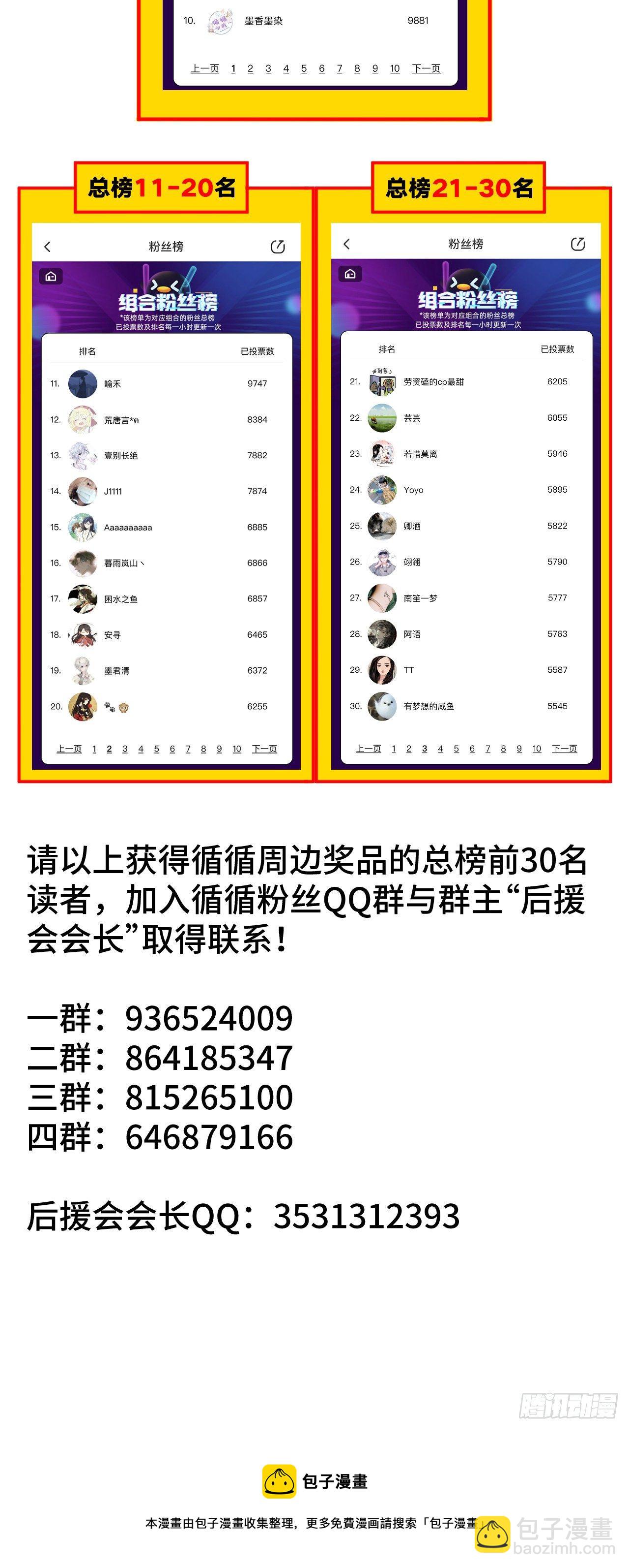 组合PK赛助力票总榜前30名单1